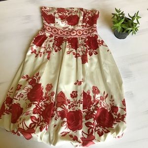 Never worn floral strapless dress